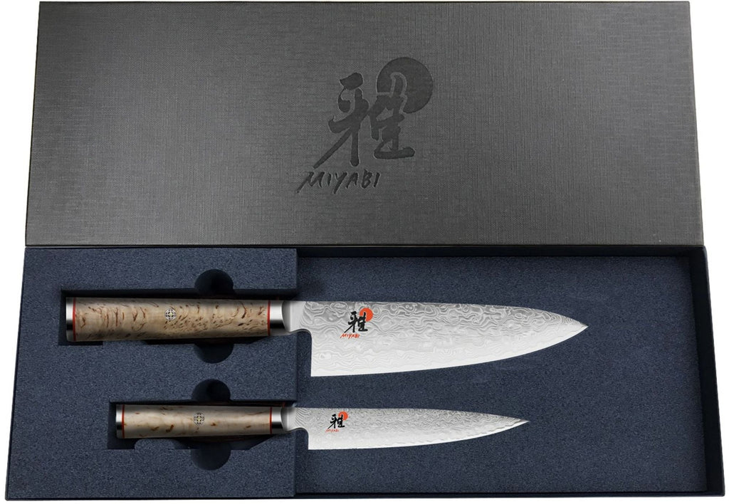 Miyabi Birchwood 2pc Set - 20cm Gyutoh Cooks / 13cm Shotoh Paring