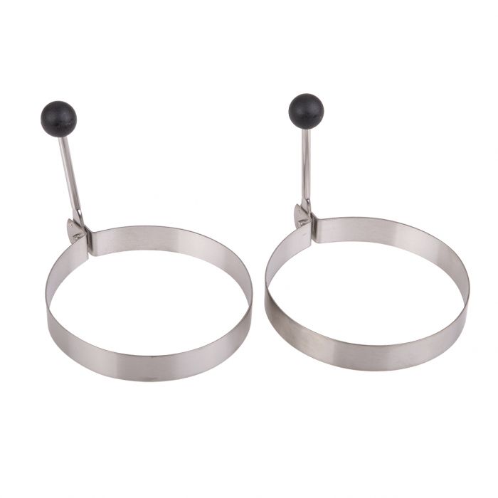 Appetito Egg Rings Stainless Steel Set of 2 w/Lifter