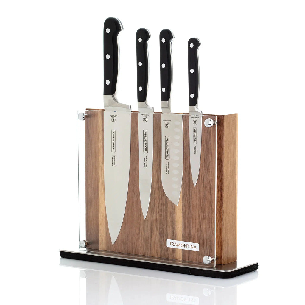 Tramontina Century 5pc Magnetic Knife Block Set