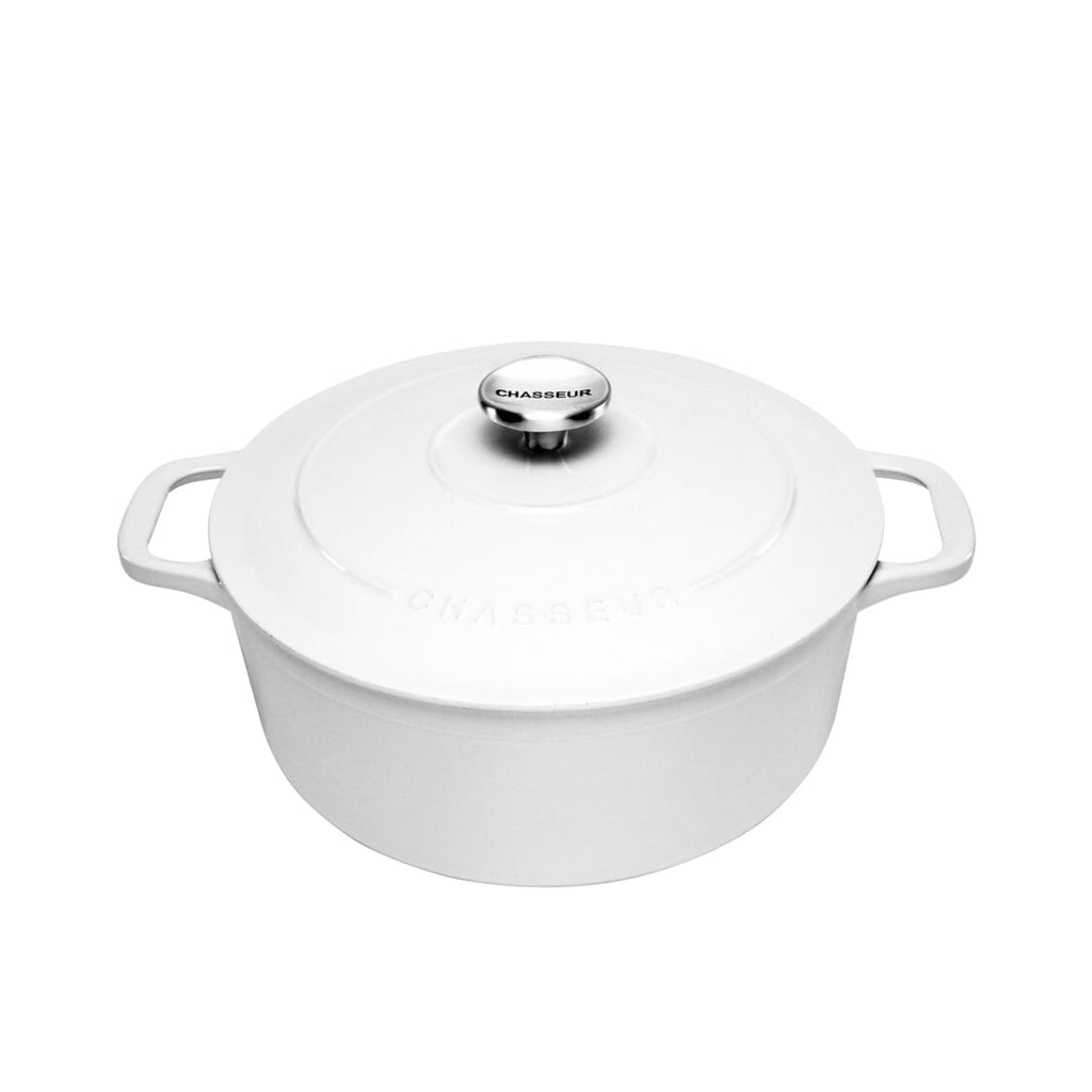 Chasseur Round French Oven White 28cm / 6L