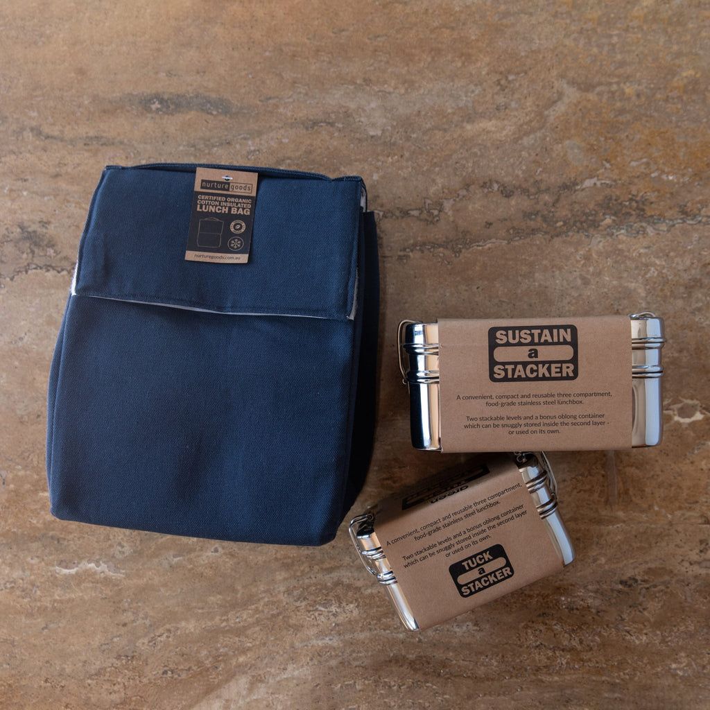 Nurture Goods Insulated Lunch Bag - Denim Blue