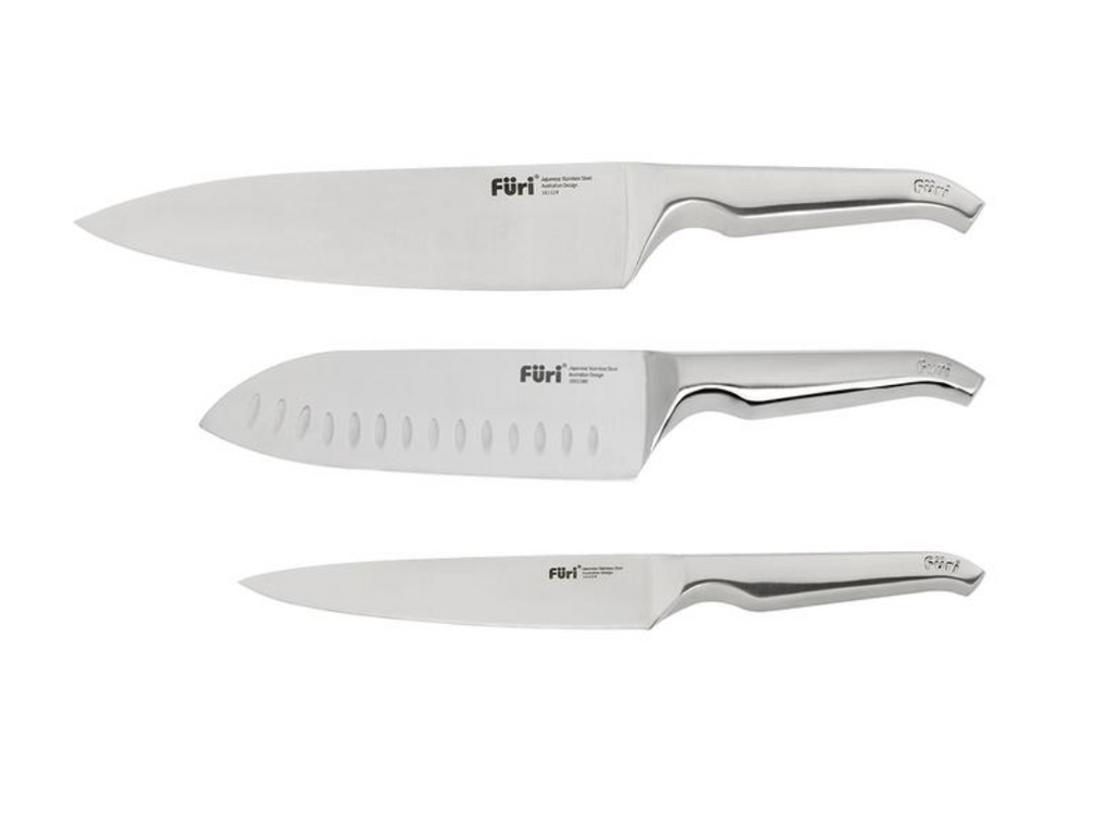 Furi Pro 3pc Knife Set in Acacia Box