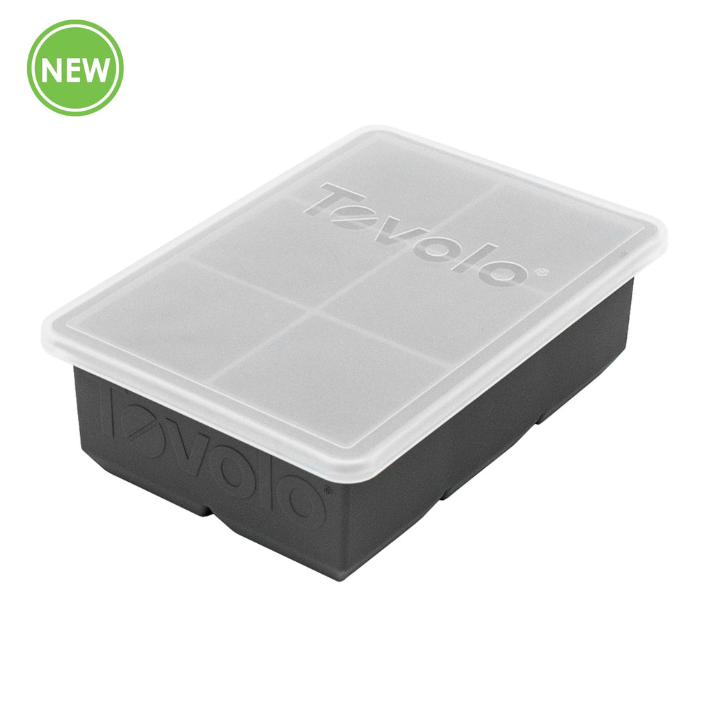 Tovolo King Cube Ice Tray with Lid Charcoal