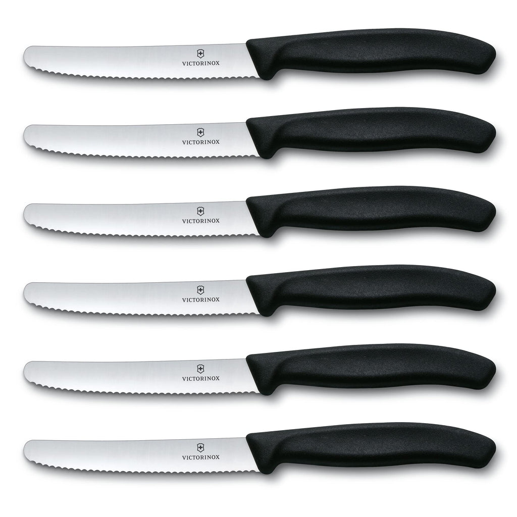 Victorinox 6pc Steak Knife Set Black