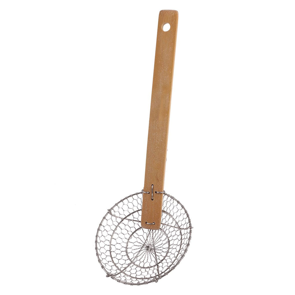 Davis & Waddell Wire Skimmer Bamboo and Stainless Steel